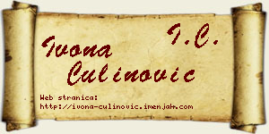 Ivona Čulinović vizit kartica